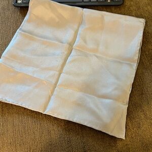 Vintage Ashear Men’s Pocket Square Silk Gray Square Handrolled Edges